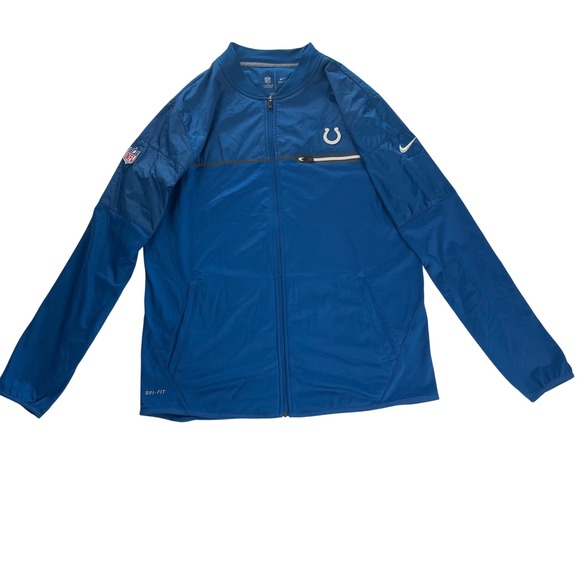 NIKE Indianapolis Colts NFL Dri-FIT Full Zip On Field Jacket Lightweight Medium - Picture 1 of 9